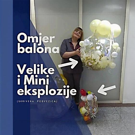 Eksplozije od balona, kiša balona za rođendane, vjenčanja, otkrivanje spola djeteta...